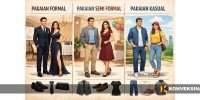 Perbedaan Pakaian Formal, Semi Formal, dan Kasual